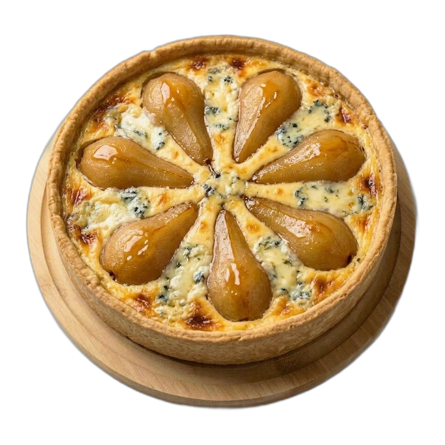 Caramelized Pear & Gorgonzola Quiche