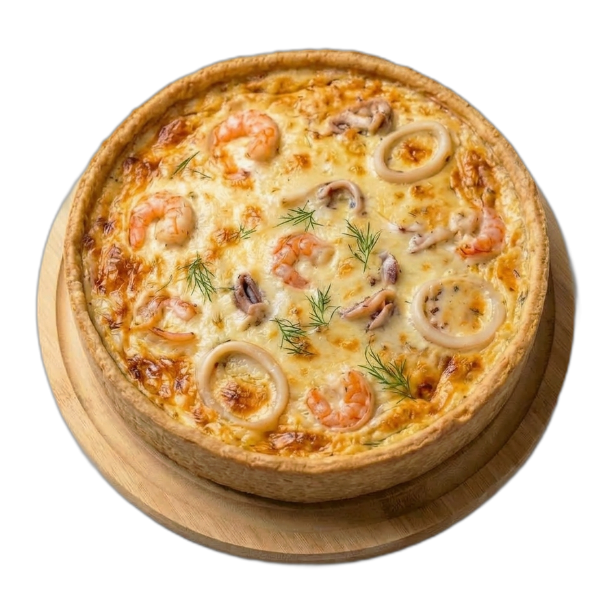 Mediterranean Seafood Delight Quiche