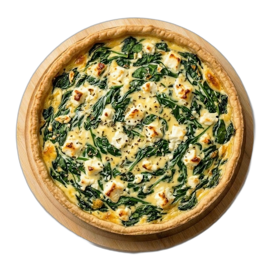 Baby Spinach & Greek Feta Quiche