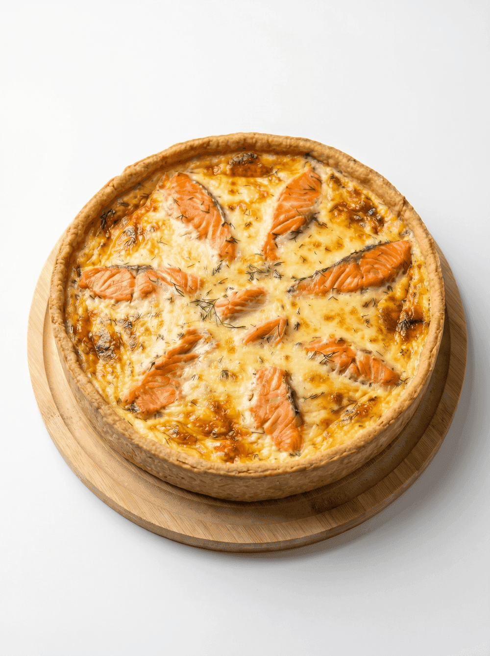 Smoked Salmon & Tender Broccoli Quiche